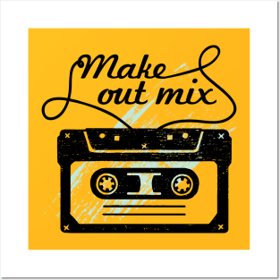 Retro 90's Cassette - Make out Mix Posters and Art